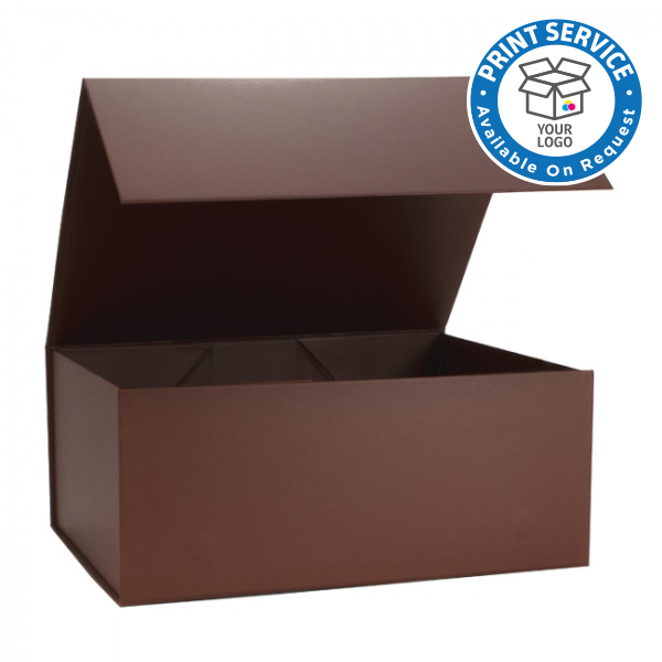 Stock Chocolate Gift Boxes available from MIDPAC Packaging. The Chocolate coloured box